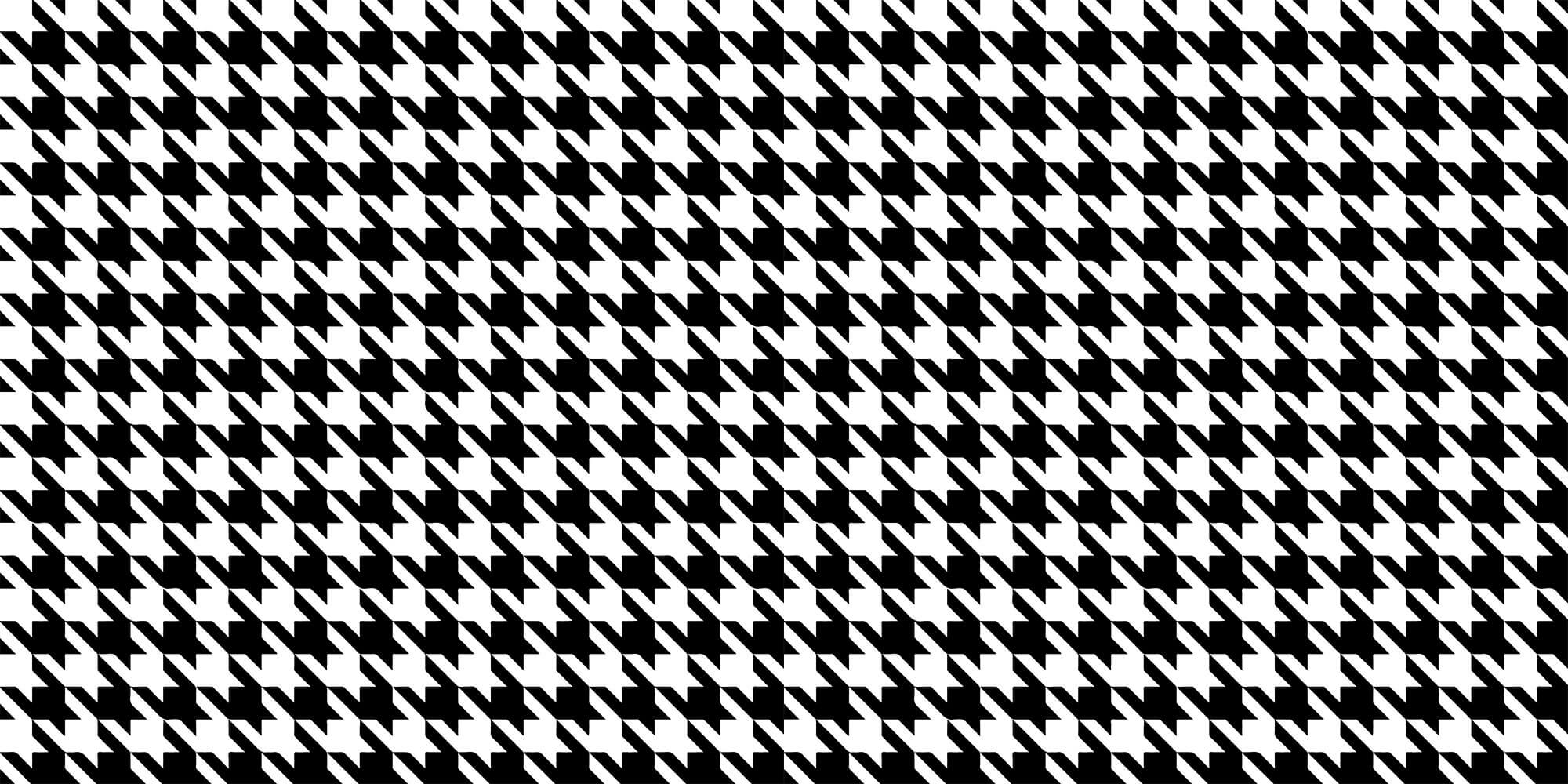 Tapet Personalizat Patterns cu model clasic in alb si negru - HOUNDSTOOTH PATTERN