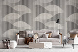 Tapet Personalizat Patterns cu model de frunze abstracte intr-o iluzie optica - ILLUSION LEAVES