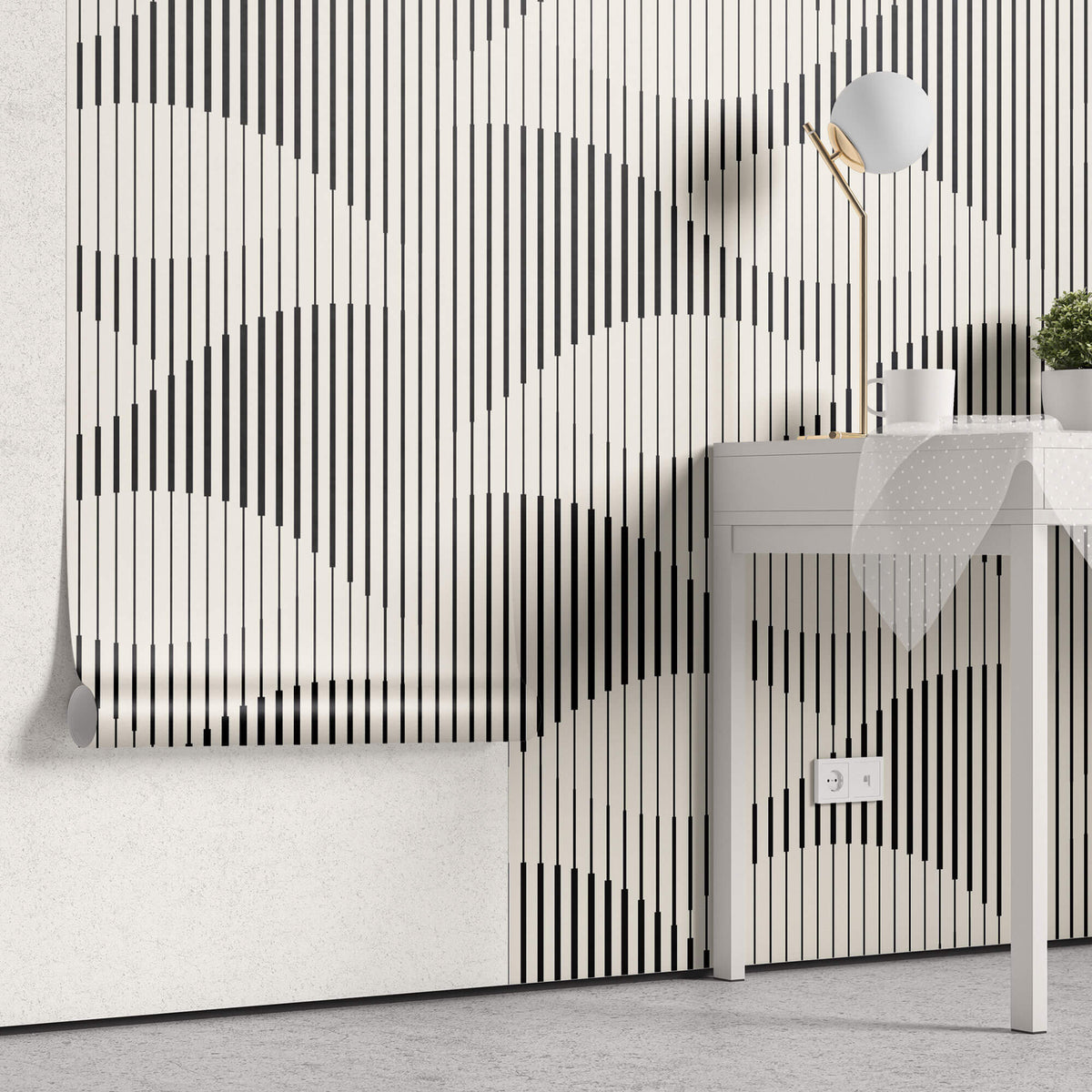 Tapet Personalizat Patterns cu model de frunze abstracte intr-o iluzie optica - ILLUSION LEAVES