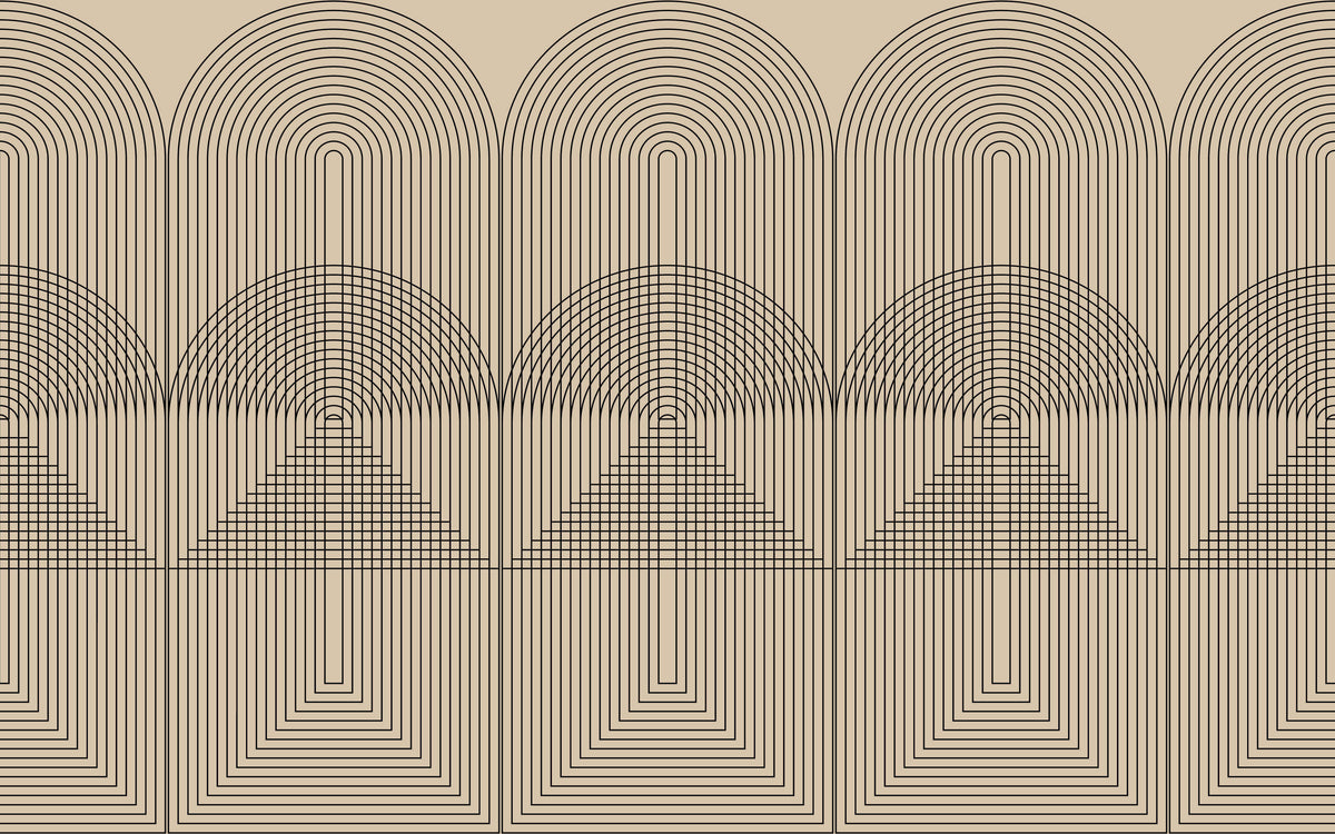 Modern Arch Line Personalised Wallpaper