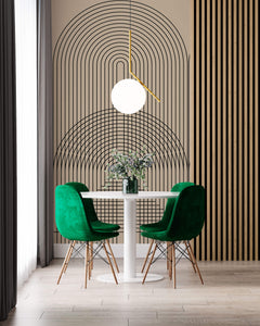 Tapet Personalizat Patterns cu arcade moderne cu fundal bej - MODERN ARCH LINE