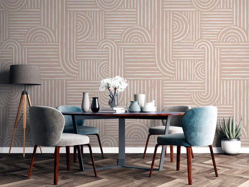 Tapet Personalizat Patterns cu model abstract minimalist in stil boho - ABSTRACT BOHO MINIMALIST