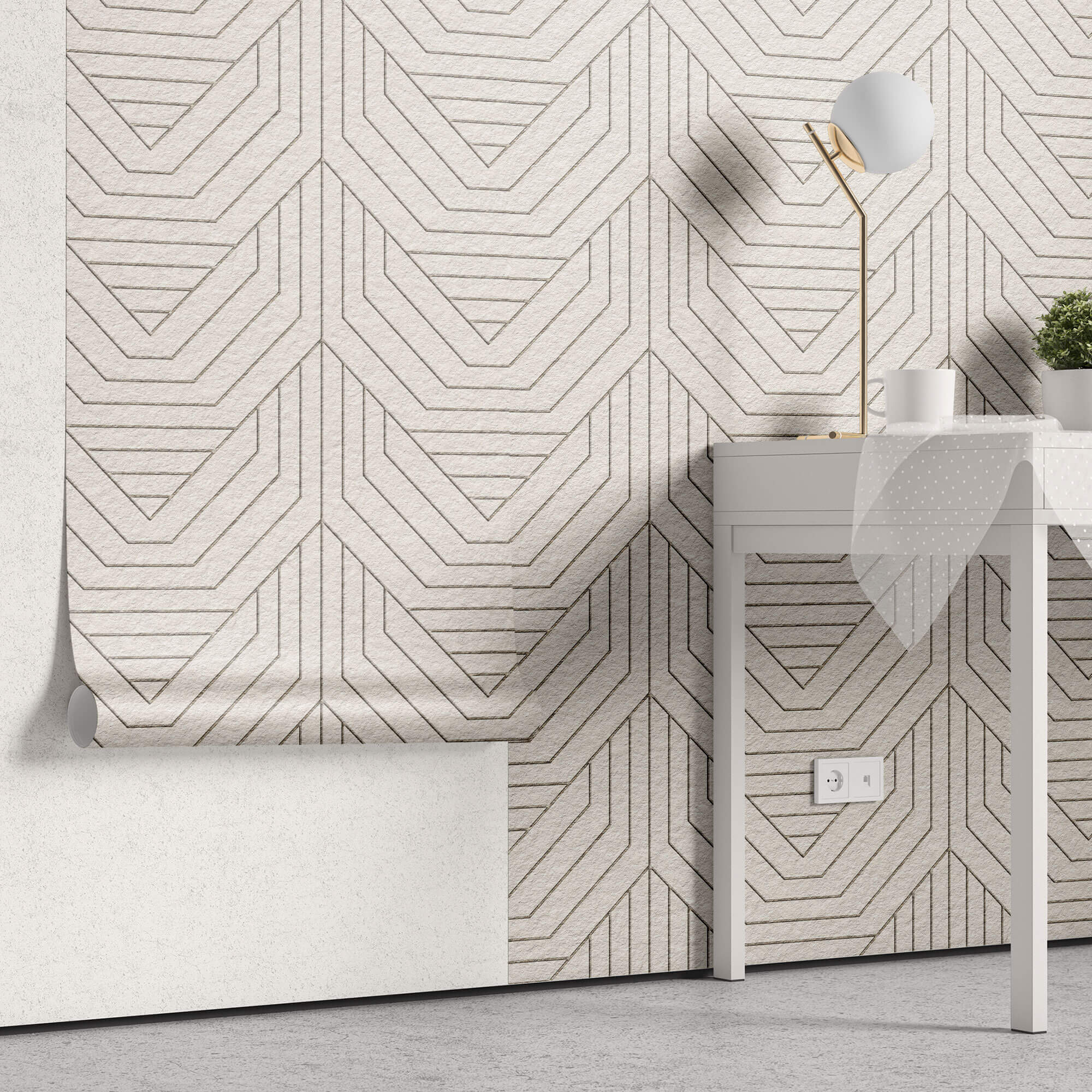 Tapet Personalizat Patterns cu model abstract geometric - ABSTRACT THIN LINES