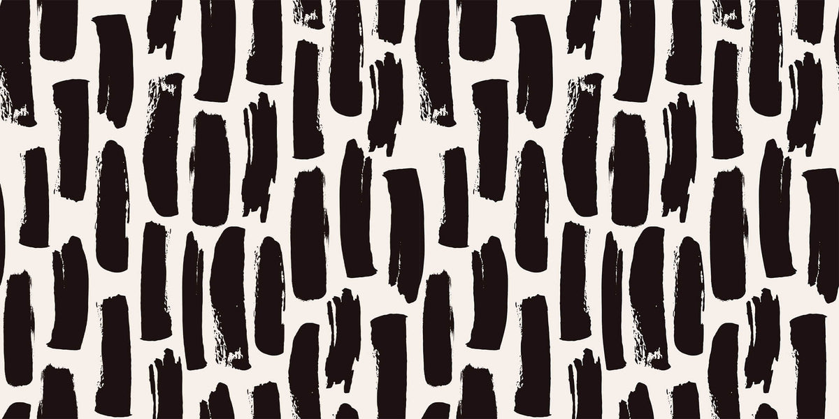 Tapet Personalizat Patterns cu dungi negre abstracte - BLACK SUMI LINES