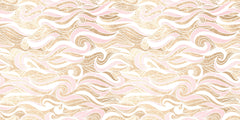 Tapet Personalizat Patterns forme abstracte in nuante de roz si fundal bej texturat - PINK ABSTRACT WAVES