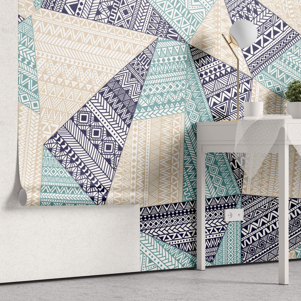 Tapet Personalizat Patterns cu triunghiuri si modele tribale - BOHO TRIANGLES
