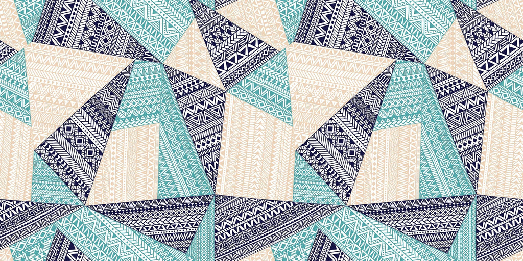 Tapet Personalizat Patterns cu triunghiuri si modele tribale - BOHO TRIANGLES