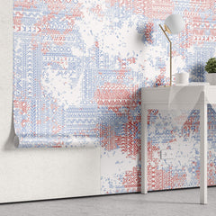 Tapet Personalizat Patterns cu modele abstracte tribale intr-un stil vintage - SCRAPPED TRIBAL PATTERN