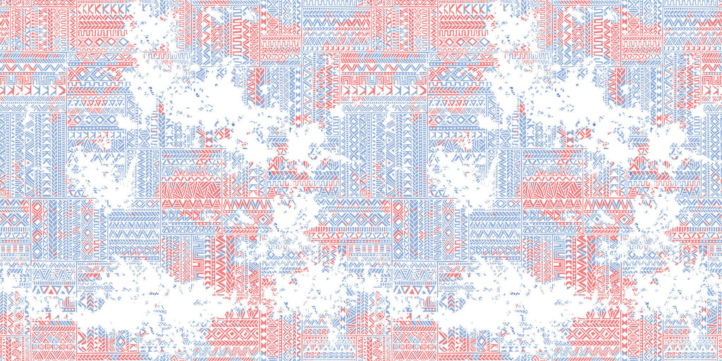 Tapet Personalizat Patterns cu modele abstracte tribale intr-un stil vintage - SCRAPPED TRIBAL PATTERN