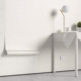 Tapet Personalizat Patterns cu forme geometrice subtile in nuante de bej deschis - LIGHT BEIGE ILLUSION