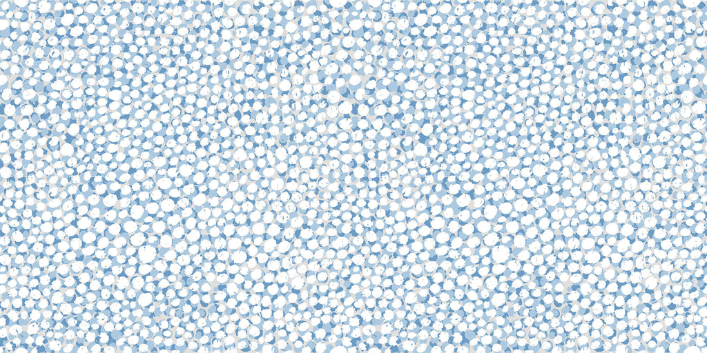 Tapet Personalizat Patterns cu pete de culoare abstracte in nuante de albastru - BLUE DOTTY WHITE
