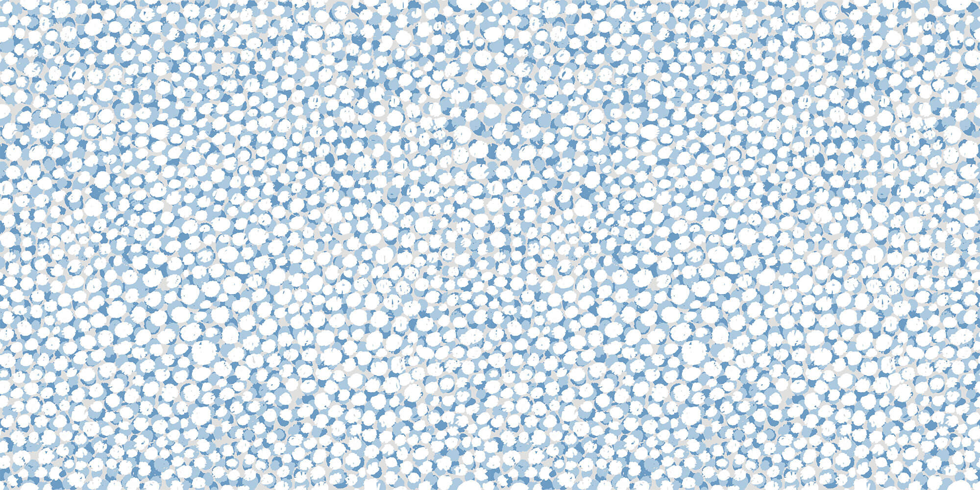 Tapet Personalizat Patterns cu pete de culoare abstracte in nuante de albastru - BLUE DOTTY WHITE
