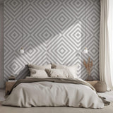 Tapet Personalizat Patterns cu forme hexagonale in nuante de bej - SQUARE BEIGE