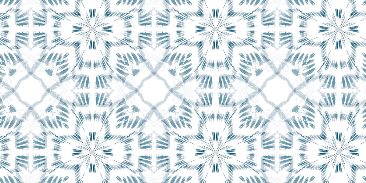 Tapet Personalizat Patterns cu modele tie dye in nuante de albastru - ABSTRACT TIE DYE