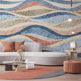 Tapet Personalizat Patterns cu ilustratie abstracta in valuri punctate - DOTTY WAVE