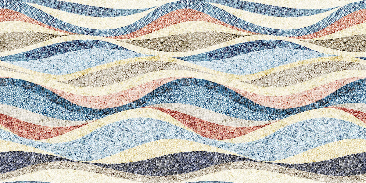 Tapet Personalizat Patterns cu ilustratie abstracta in valuri punctate - DOTTY WAVE
