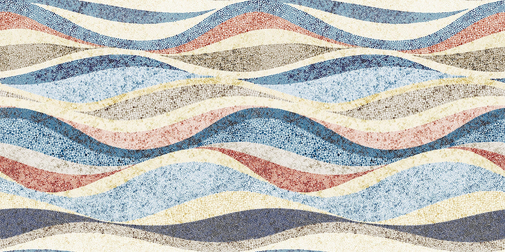Tapet Personalizat Patterns cu ilustratie abstracta in valuri punctate - DOTTY WAVE