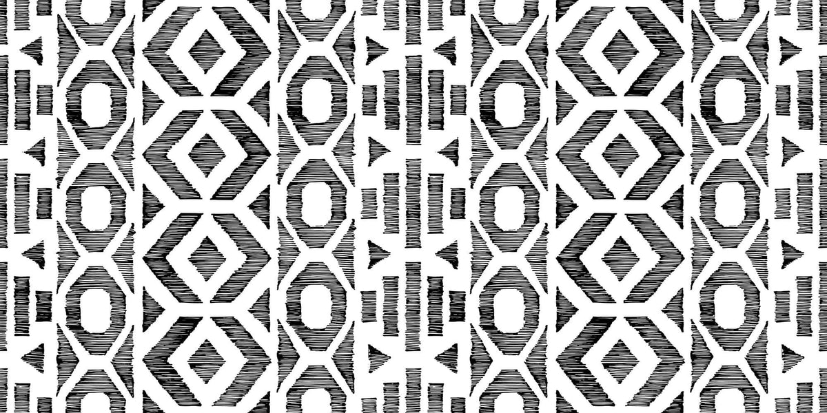 Tapet Personalizat Patterns cu model abstract in dungi negre - LINY SHAPES