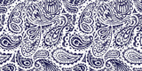 Tapet Personalizat Patterns cu model abstract de bandana in nuante de albastru - DARK BLUE BANDANA