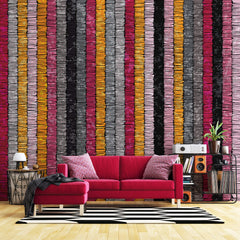Tapet Personalizat Patterns cu model abstract in linii colorate - RUSTIC RUG