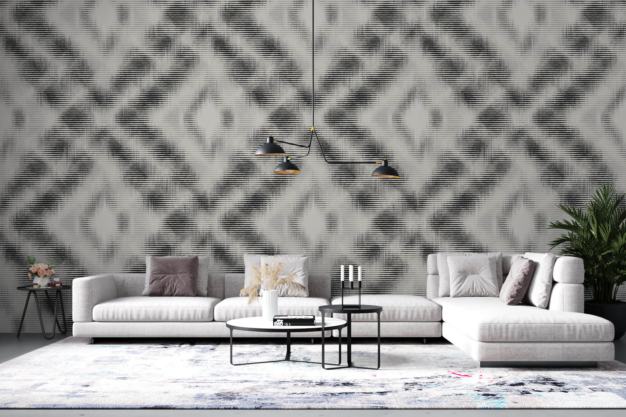 Tapet Personalizat Patterns cu model abstract cu iluzie optica - SPOTTY ILLUSION