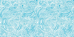 Tapet Personalizat Patterns cu model abstract in nuante de albastru - HEARTS AND WAVES