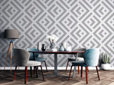 Tapet Personalizat Patterns cu model abstract in nuante de gri - INTERRUPTED SHAPES
