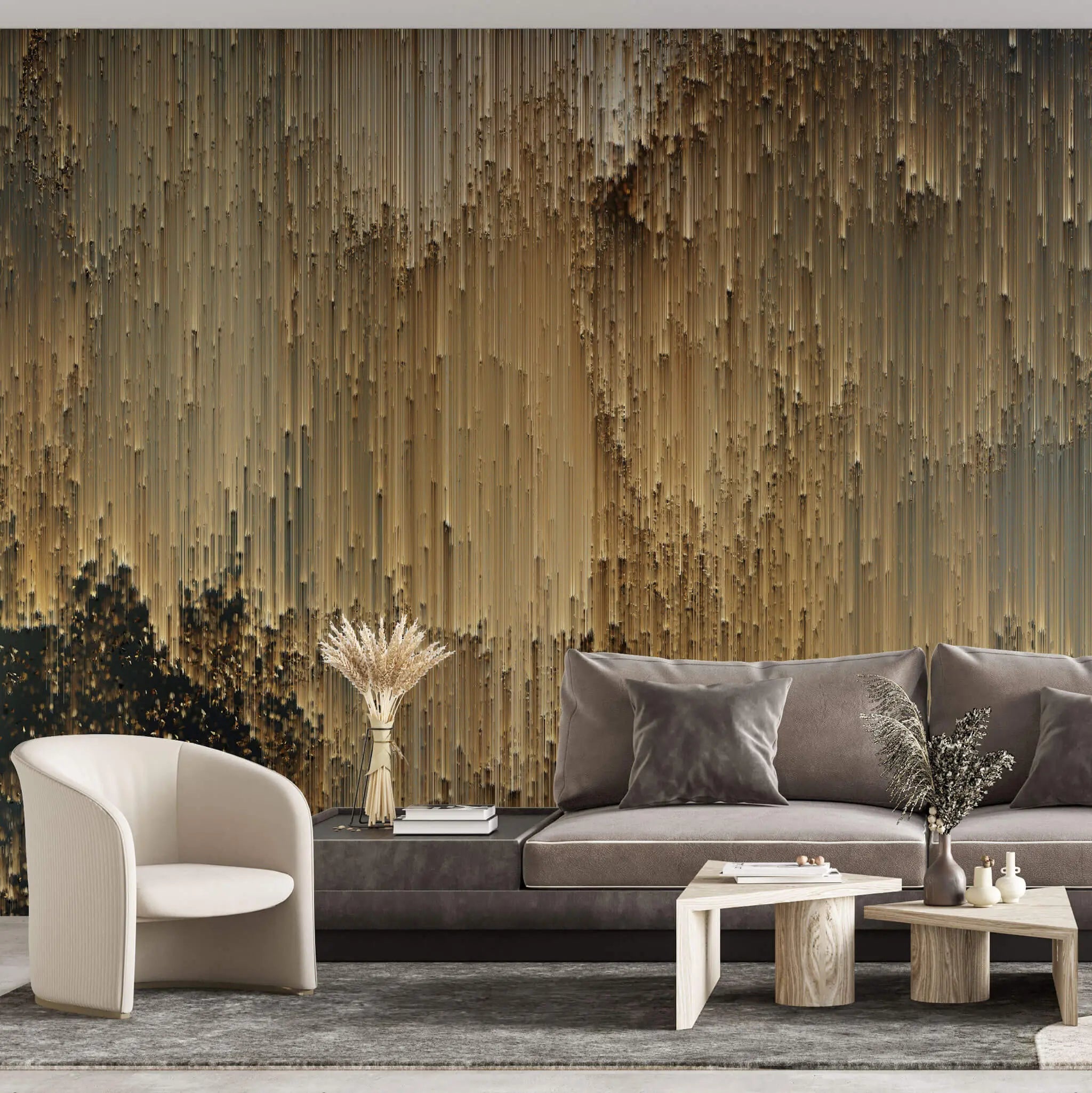 Tapet personalizat abstract cu piatra grafit aurie golden grafit