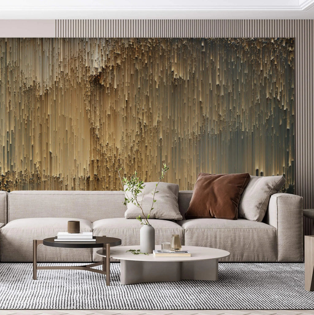 Tapet personalizat abstract cu piatra grafit aurie golden grafit