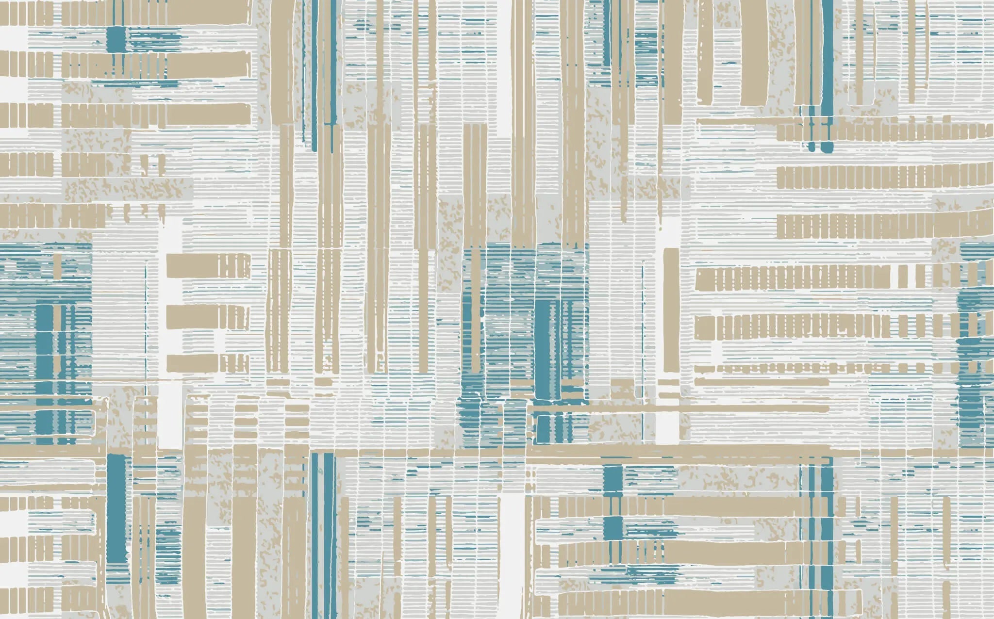 Tapet personalizat abstract cu dungi bej albastre si albe sand stripes