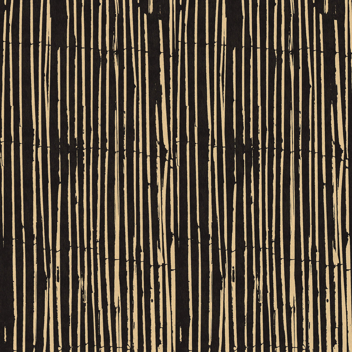 Tapet personalizat abstract cu dungi maronii pe fundal negru bamboo sticks