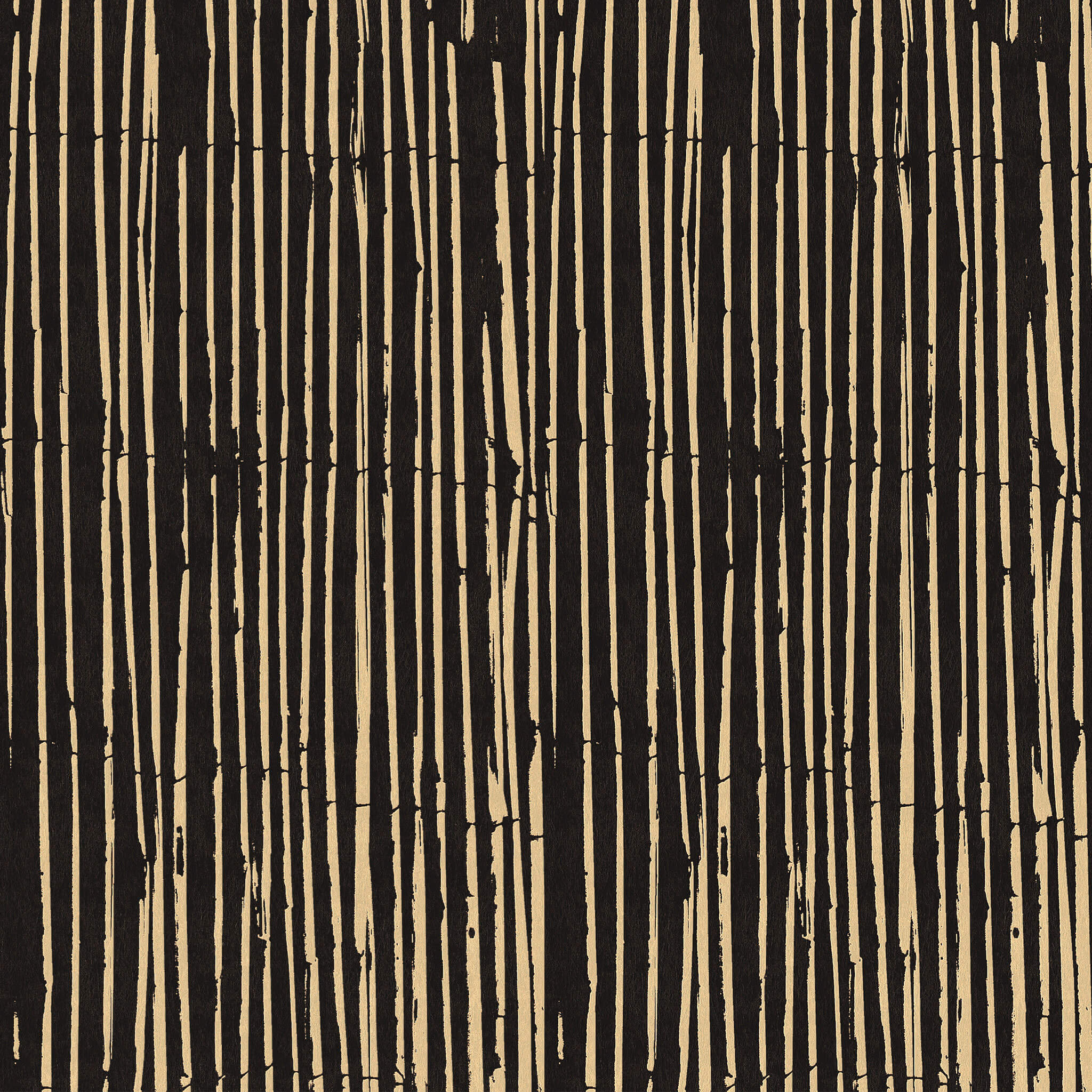 Tapet personalizat abstract cu dungi maronii pe fundal negru bamboo sticks