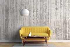 Tapet personalizat abstract cu insertii texturate de granit pe un perete alb granit stripes