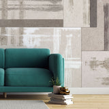 Tapet personalizat abstract cu dungi in nuante maronii painted beige