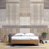 Tapet personalizat abstract cu dungi in nuante de bej sunny blinds