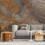 Tapet personalizat abstract in nuante ruginii rust