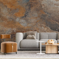 Tapet personalizat abstract in nuante ruginii rust
