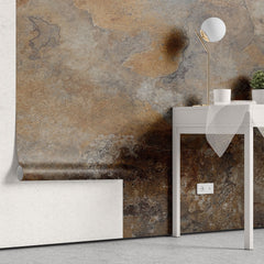 Tapet personalizat abstract in nuante ruginii rust
