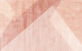 Tapet personalizat abstract cu forme si dungi in nuante de roz si alb pink pyramid