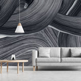 Tapet personalizat abstract cu urme negre de pensula brush smudge