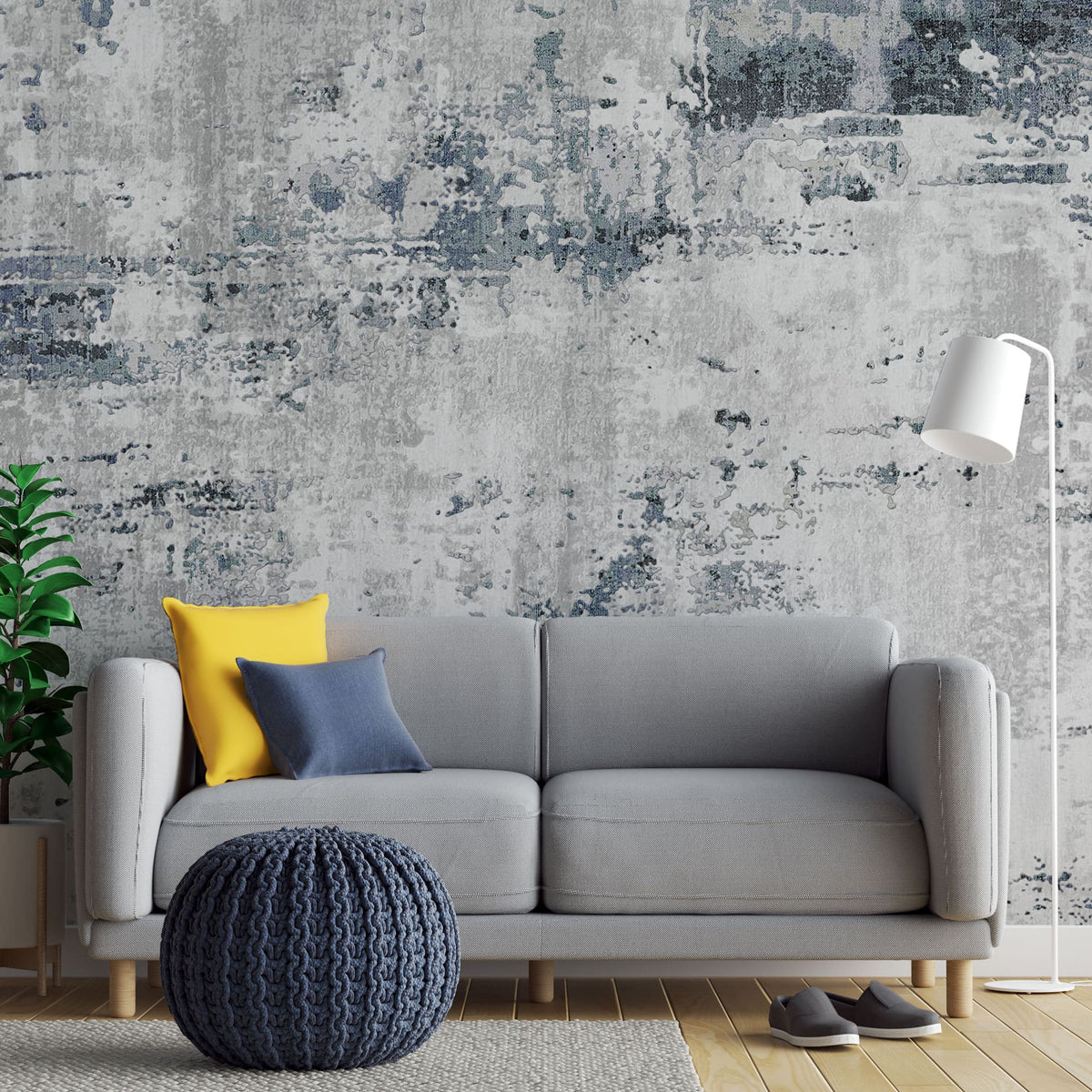 Tapet personalizat abstract cu perete texturat invechit old scraped