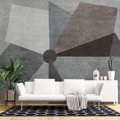 Tapet personalizat abstract cu forma abstracta de moara de vant in culori inchise dark mill