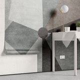 Tapet personalizat abstract cu forma abstracta de moara de vant in culori inchise dark mill
