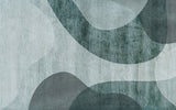 Tapet personalizat abstract cu forme abstracte in nuante de verde textured algae