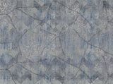 Tapet personalizat abstract cu textura abstracta florala in nuante inchise cu efect invechit old blue