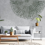 Tapet personalizat abstract cu forme abstracte pe un fundal gri abstract dandelion