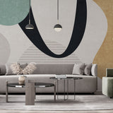 Tapet personalizat abstract cu forme abstracte moderne modern abstract