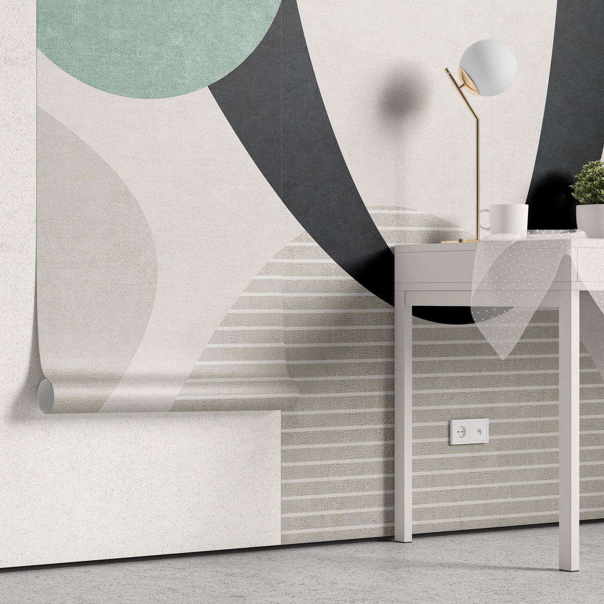 Tapet personalizat abstract cu forme abstracte moderne modern abstract