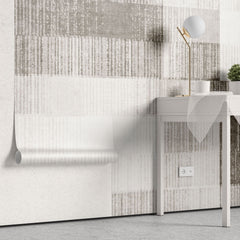 Tapet personalizat abstract cu dungi abstracte in nuante de bej beige tones