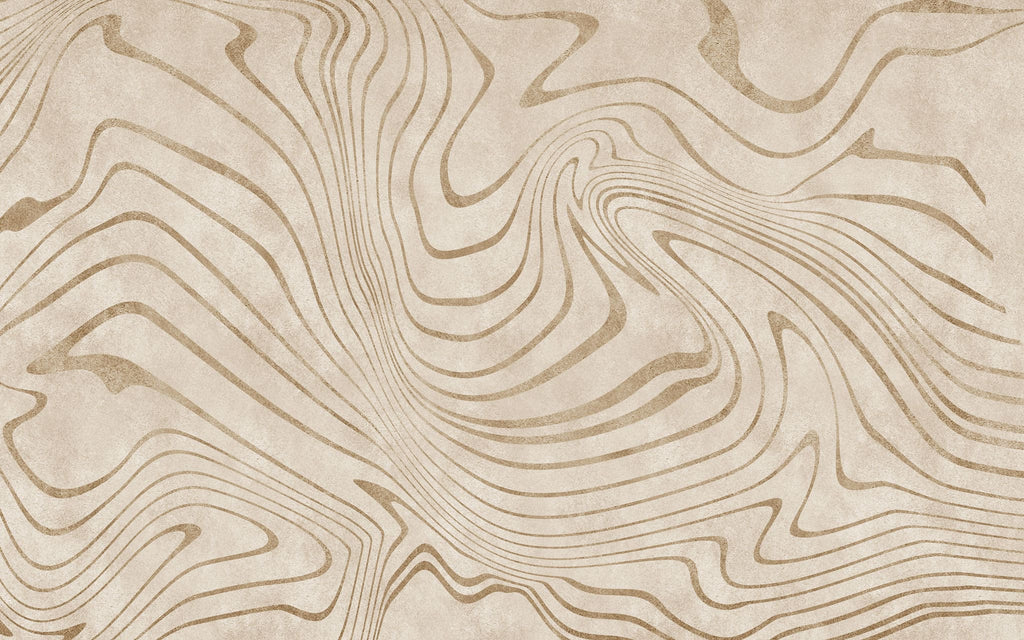 Tapet personalizat abstract cu forma abstracta in nuante de bej moving sands